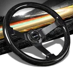 Nrg 036BSB-BK Black Wood Grain Spoke Vintage 3" Deep Steering Wheel+horn. Fixed Price $180.00.