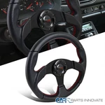 320MM Jdm Racing Sport Aluminum Steering Wheel W/black Pvc Leather+red Stitching. Fixed Price $39.95.