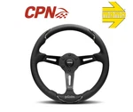 Authentic Momo Gotham Steering Wheel 350MM Black Leather Grip 6 Hole - GOT35BK0B. Fixed Price $275.00.