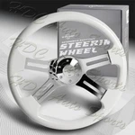 W-power 457MM White Wood Grip 5-HOLE Chrome 4-SPOKE 18-INCH Steering Wheel +horn. Fixed Price $145.99.