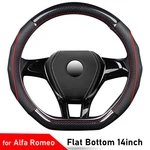 Customized For Alfa Romeo Giulia Flat Bottom Steering Wheel Cover 14-14.25 Inch. Fixed Price $32.93.