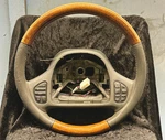Oem 2003-2004 Lincoln Town Car Wood Grain Tan Leather Steering Wheel. Fixed Price $98.00.