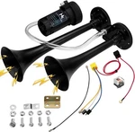 150DB Super Loud Dual Trumpet Air Horn Kit With Compressor For Black. Fixed Price $43.46.
