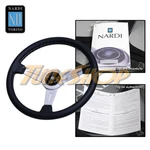 Italy Nardi Classic 360MM Steering Wheel Silver Spoke Black Leather Grey. Fixed Price $399.95.