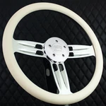 Forever Sharp 18" Billet Steering Wheel Big Rig White International T05. Fixed Price $208.00.