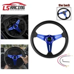 350MM Universal Blue Spoke Jdm Off Road 6 Bolt Racing Steering Wheel & Horn. Fixed Price $27.50.