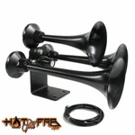 Ssm Kong Truck Rv Train Air Triple Trumpet All Metal Horns Black. Fixed Price $160.00.