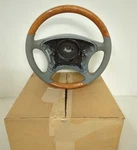 New Oem Genuine Mercedes W220 W240 Steering Wheel Woody Grey 2000-2007 Alpaca. Fixed Price $695.00.