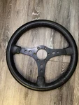 Vintage Raid Reid 1 Black Leather Steering Wheel (pre-racemark). Fixed Price $280.00.