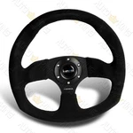 320MM Race Style Black Suede Stitch Nrg RST-009S Racing Steering Wheel. Fixed Price $134.00.