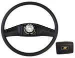 1984 1985 1986 Chevy Truck Black Standard Steering Wheel Kit, & Horn Cap. Fixed Price $192.00.