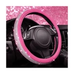 Car Pass Diamond Pink Leather Steering Wheel Cover, With Bling Crystal Rhines.... Fixed Price $23.72.