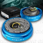 Nrg SRK-400BL Blue Aluminum Steering Wheel 1.25" Thin Quick Release Short Hub. Fixed Price $114.00.