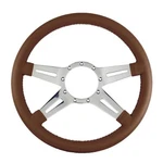 Lecarra Mark 9 Elegante 14 Caramel Steering Wheel W/ Polished Spokes. Fixed Price $234.95.