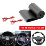 Upgrade 15" Steering Wheel Cover Genuine Leather For 2016-18 Dodge Ram 1500 2500. Fixed Price $15.99.