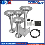 For Van Train Car Boat Semi Truck Air Horn W/ Electric Valve 4 Trumpet 12V. Fixed Price $129.14.
