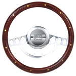 Nostalgia Mahogany Steering Wheel For Flaming River, Ididit, Gm Column 9 Hole. Fixed Price $198.88.