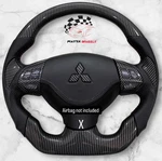 Mitsubishi Lancer Evolution 2007-2016 Carbon Fiber Steering Wheel. Fixed Price $288.00.