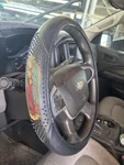 Virgen Maria Vinyl Cpr Steering Wheel Cover. Fixed Price $14.99.