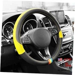 Full Spectrum Microfiber Leather Steering Wheel Cover Universal Fit Yellow. Fixed Price $24.65.