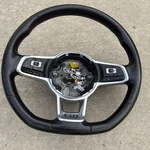 2015-17 MK7 Vw Gti Steering Wheel Red Stitching Blk Leather Multi Function Oem. Fixed Price $130.00.