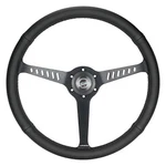 3-SPOKE Perforated Leather Reinforced Steering Wheel Black Stitching. Fixed Price $227.44.