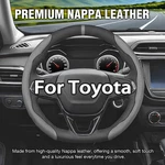 38CM 2PCS Segmented Steering Wheel Cover Nappa Leather For Toyota Nuevo Gray. Fixed Price $22.99.