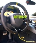 Carbon Steering Wheel Oe Lamborghini Aventador Sv LP700 Yellow Stitching. Fixed Price $1299.00.
