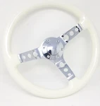 Wood Steering Wheel W/ Adapter Spoke With 3/4" Tapered Key Marine. Fixed Price $130.99.