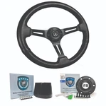 14" Black Slotted Steering Wheel W/ Leather For 1967 1968 Chevrolet Camaro Rs. Fixed Price $284.99.