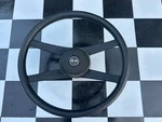 1976 Chevrolet Corvette Steering Wheel & Horn Cap Black Color. Fixed Price $300.00.