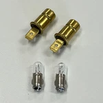 Dash Light Sockets W/ Bulbs, Pair - Type 1, 2, 3, Super Beetle, Thing, Ghia. Fixed Price $14.95.