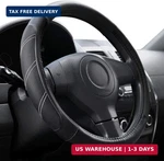 Elantrip Leather Large Steering Wheel Cover 15 1/2 - 16 Inch, Black Fast Ship Us. Fixed Price $17.36.
