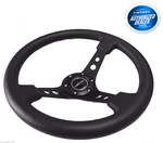 Nrg Deep Dish Steering Wheel 350MM Black Leather Center RST-006BK. Fixed Price $134.00.