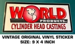World Products Cylinder Head Castings - Vintage Original Vinyl Decal Sticker. Fixed Price $9.39.