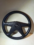 Momo Black Leather Steering Wheel Kba 70056. Fixed Price $170.00.