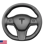 Yeolpise Hand Sewn Steering Wheel Cover,fit For Tesla 2017-2023/MODEL. Fixed Price $59.98.