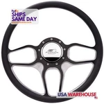 Billet Specialties BC34102, One Steering Wheel 1/2 Wrap 15.5IN Win Lite Black. Fixed Price $541.61.