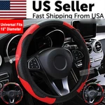 Universal Car Suv Steering Wheel Cover Red Microfiber Leather 15" For Honda Jeep. Fixed Price $8.58.