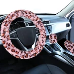 Accmor Fuzzy Steering Wheel Cover, Universal Short Hair, Pink/brown Leopard. Fixed Price $14.94.