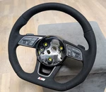 Alcantara Steering Wheel For Audi Line Q2 A3 S3 8V A4 A5 Paddles Flat Bottom. Fixed Price $695.00.