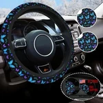 Blue Steering Wheel Cover Universal 14.5-15 Inch Non-slip Car Butterfly. Fixed Price $15.74.