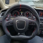 Real Carbon Fiber Flat Sport Steering Wheel For Audi A4 2004-2012 A5 2008-2010. Fixed Price $299.00.