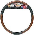 Roadpro 18" Comfort Grip Steering Wheel Cover Black/wood Grain RPSW-3003. Fixed Price $24.45.