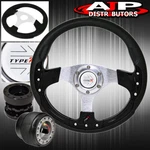For 96-05 Civic 320MM Black Fusion Style Steering Wheel + Hub Extender. Fixed Price $53.99.