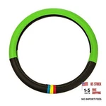 Full Spectrum Microfiber Leather Steering Wheel Cover Universal Fit Green. Fixed Price $25.60.