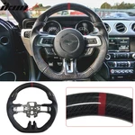 Fits 15-17 Mustang V4 Style Carbon Fiber Leather Steering Wheel W/black Red. Fixed Price $299.99.