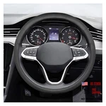 14.5"-15" Car Steering Wheel Cover, Microfiber Leather Breathable Black. Fixed Price $14.80.