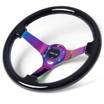 Nrg Steering Wheel Classic Black Wood Grain 350MM Neochrome Spoke 3" Deep Dish. Fixed Price $140.00.
