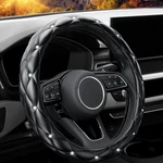 Yogurtck Diamond Soft Leather Anti-slip Steering Wheel Cover With Bling.... Fixed Price $42.80.